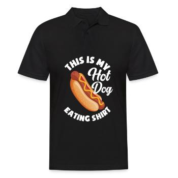 Hot Dog Hot Dogs Liebhaber Geschenk - Männer Poloshirt - Schwarz - Vorne - Kai (181cm)