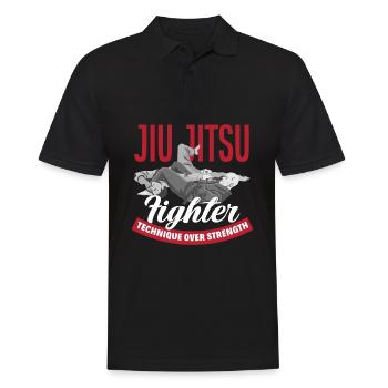 Jiu Jitsu Jiu Jitsu Jiu Jitsu - Männer Poloshirt - Schwarz - Vorne - Kai (181cm)