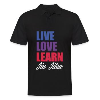 Jiu Jitsu Jiu Jitsu Jiu Jitsu - Männer Poloshirt - Schwarz - Vorne - Kai (181cm)