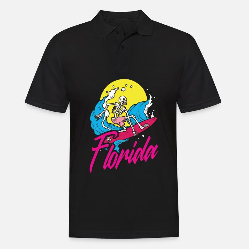 Florida - Männer Poloshirt - Schwarz