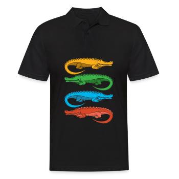 Alligator Alligator Crocodile Crocodile - Polo Homme - noir - Devant - Kai (181cm)