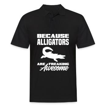 Alligator Alligatoren Krokodil Krokodile - Männer Poloshirt - Schwarz - Vorne - Kai (181cm)