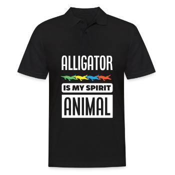Alligator Alligatoren Krokodil Krokodile - Männer Poloshirt - Schwarz - Vorne - Kai (181cm)