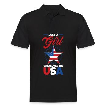 Amérique États-Unis Américain Américain - Polo Homme - noir - Devant - Kai (181cm)