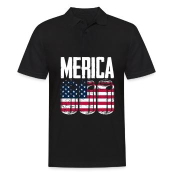 Amérique États-Unis Américain Américain - Polo Homme - noir - Devant - Kai (181cm)