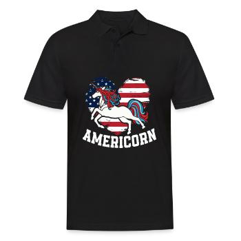 Amérique États-Unis Américain Américain - Polo Homme - noir - Devant - Kai (181cm)