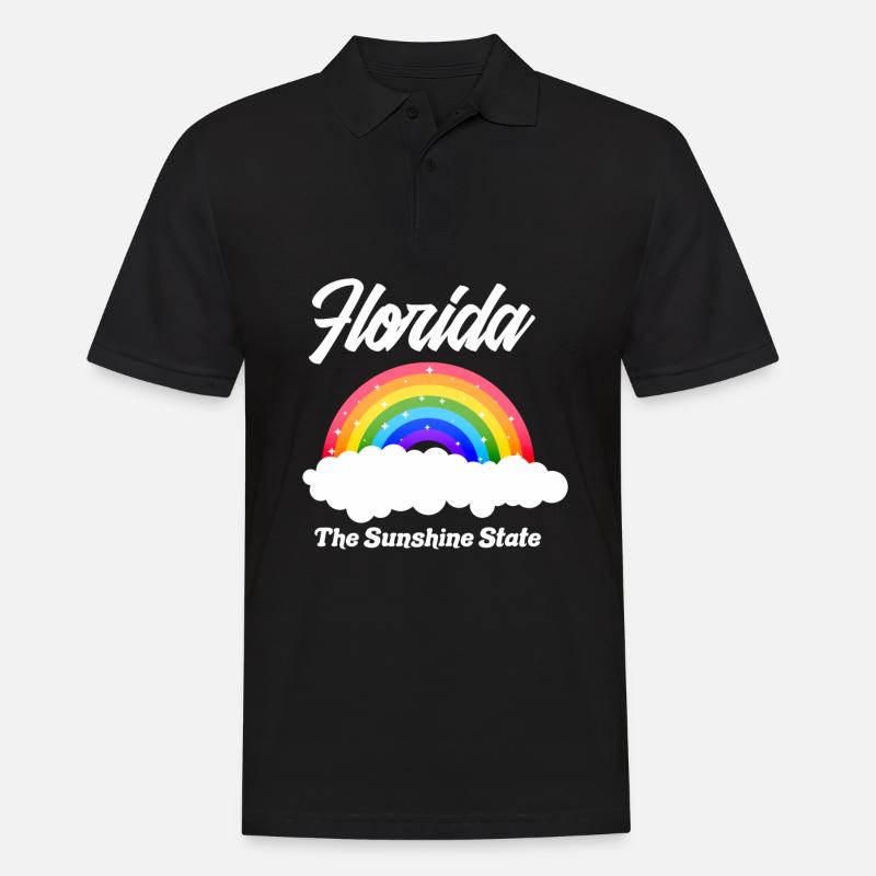 Florida - Männer Poloshirt - Schwarz