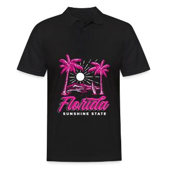 Florida - Men's Polo Shirt - black - Front - Kai (181cm)