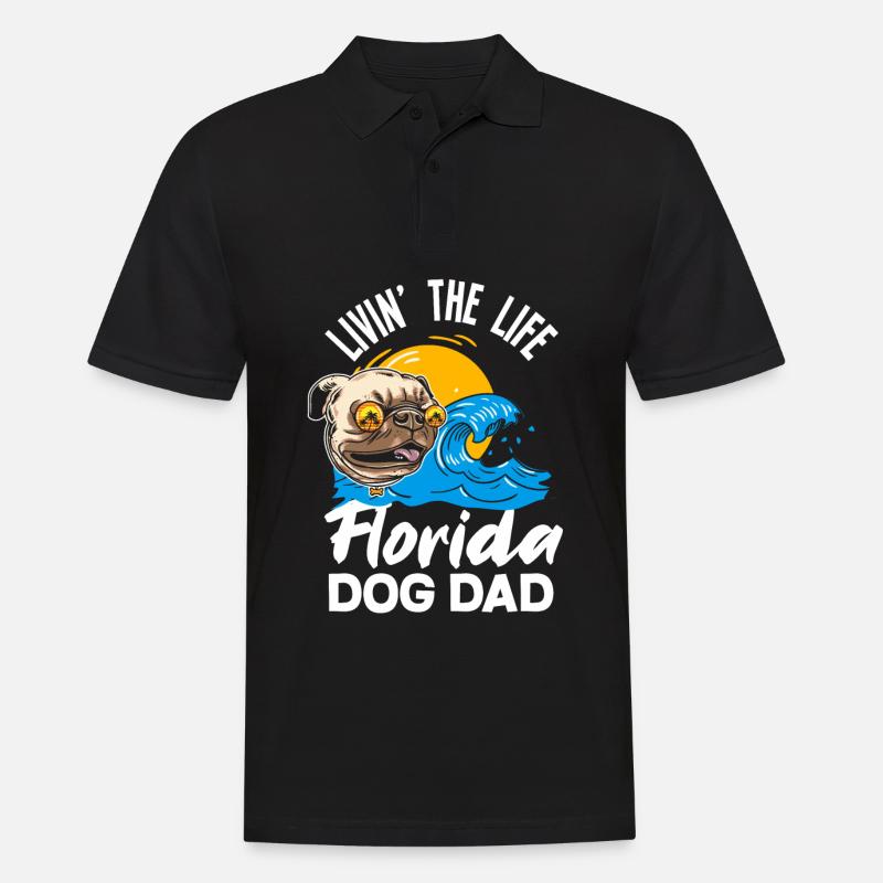 Florida - Männer Poloshirt - Schwarz