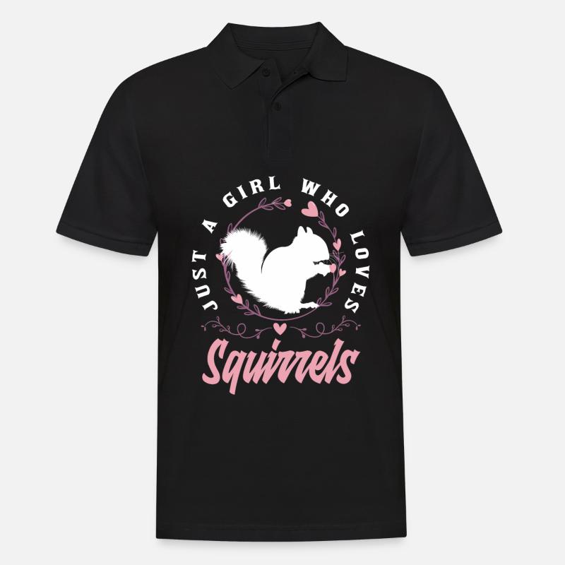 Eichhörnchen - Männer Poloshirt - Schwarz