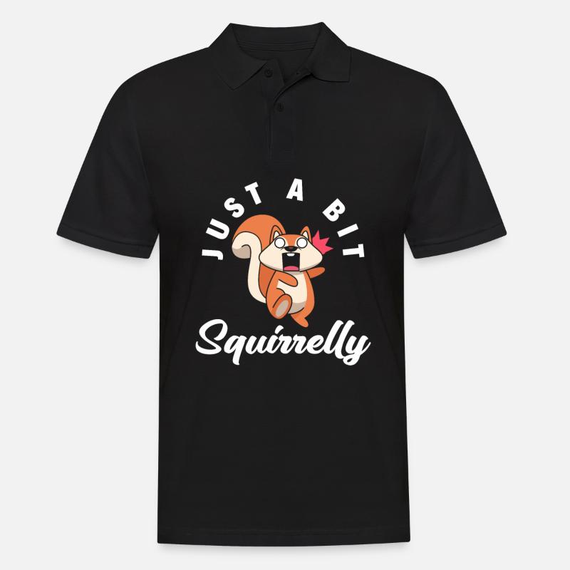 Eichhörnchen - Männer Poloshirt - Schwarz