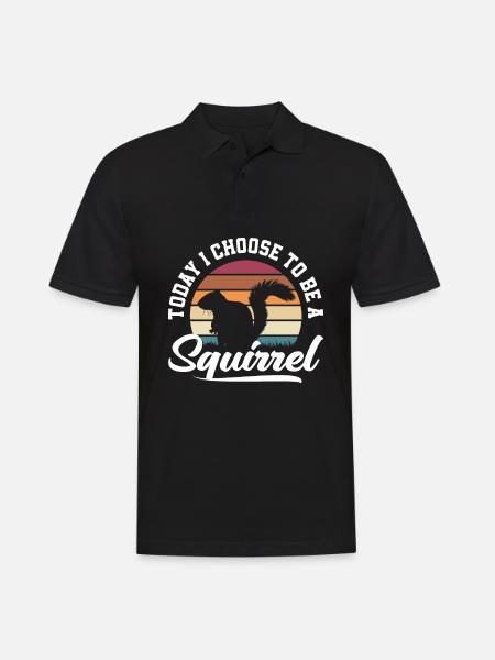 Squirrel - Men's Polo Shirt - black