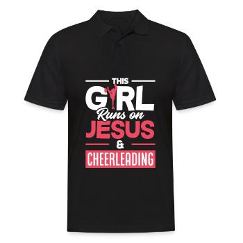 Drôle de pom-pom girl Cheerleading Cadeau - Polo Homme - noir - Devant - Kai (181cm)