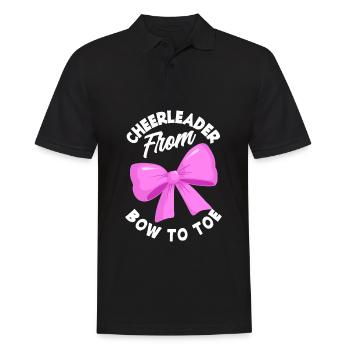 Lustiges Cheerleader Cheerleading Geschenk - Männer Poloshirt - Schwarz - Vorne - Kai (181cm)