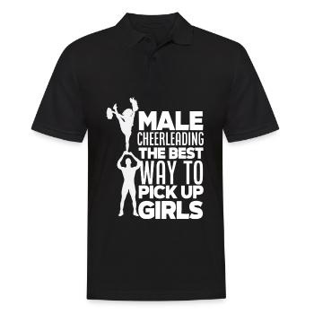 Drôle de pom-pom girl Cheerleading Cadeau - Polo Homme - noir - Devant - Kai (181cm)
