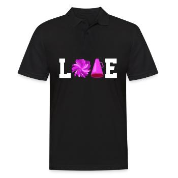 Lustiges Cheerleader Cheerleading Geschenk - Männer Poloshirt - Schwarz - Vorne - Kai (181cm)