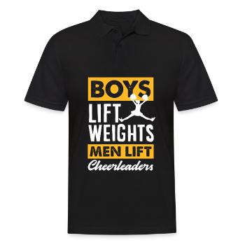 Lustiges Cheerleader Cheerleading Geschenk - Männer Poloshirt - Schwarz - Vorne - Kai (181cm)