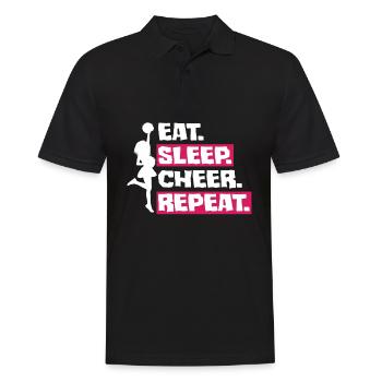 Lustiges Cheerleader Cheerleading Geschenk - Männer Poloshirt - Schwarz - Vorne - Kai (181cm)