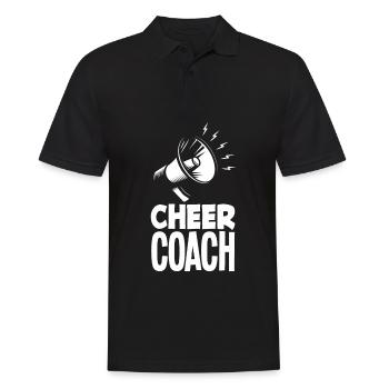 Lustiges Cheerleader Cheerleading Geschenk - Männer Poloshirt - Schwarz - Vorne - Kai (181cm)