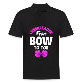 Lustiges Cheerleader Cheerleading Geschenk - Männer Poloshirt - Schwarz - Vorne - Kai (181cm)