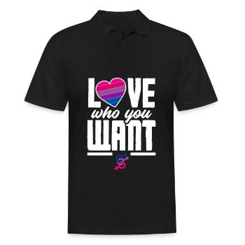 Bisexuel LGBTQ+ Bi LGBTQ - Polo Homme - noir - Devant - Kai (181cm)