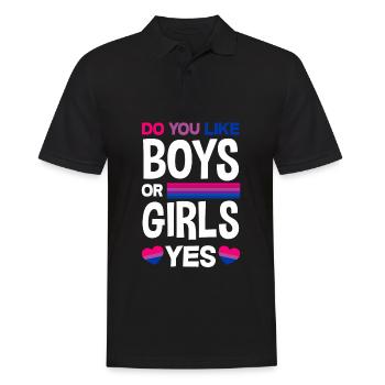 Bisexuel LGBTQ+ Bi LGBTQ - Polo Homme - noir - Devant - Kai (181cm)