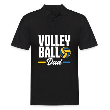Cadeau drôle de papa de volley-ball - Polo Homme - noir - Devant - Kai (181cm)