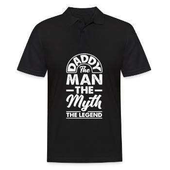 Papa Père Cadeau de la fête des pères - Polo Homme - noir - Devant - Kai (181cm)