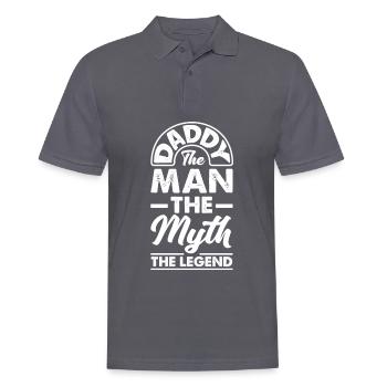 Papa Père Cadeau de la fête des pères - Polo Homme - charbon - Devant - Nico (186cm)