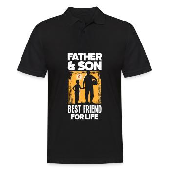 Papa Père Cadeau de la fête des pères - Polo Homme - noir - Devant - Kai (181cm)
