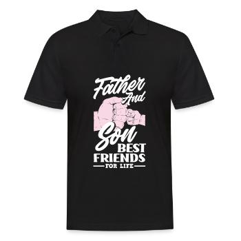 Papa Père Cadeau de la fête des pères - Polo Homme - noir - Devant - Kai (181cm)