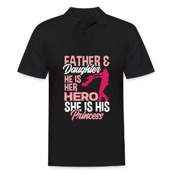 Papa Père Cadeau de la fête des pères - Polo Homme - noir - Devant - Kai (181cm)