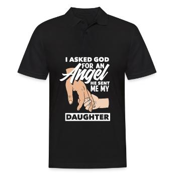 Papa Père Cadeau de la fête des pères - Polo Homme - noir - Devant - Kai (181cm)