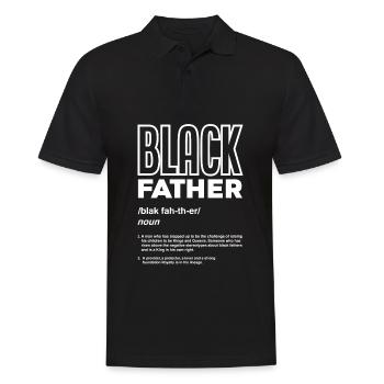Papa Père Cadeau de la fête des pères - Polo Homme - noir - Devant - Kai (181cm)