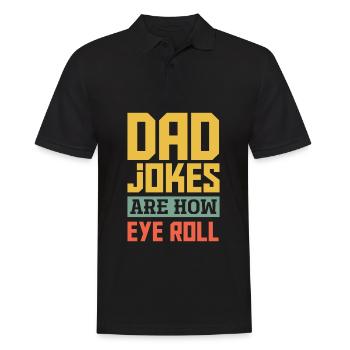 Papa Père Cadeau de la fête des pères - Polo Homme - noir - Devant - Kai (181cm)