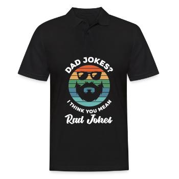 Papa Père Cadeau de la fête des pères - Polo Homme - noir - Devant - Kai (181cm)
