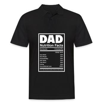 Papa Père Cadeau de la fête des pères - Polo Homme - noir - Devant - Kai (181cm)