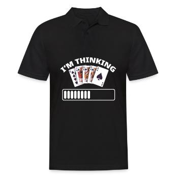 Joueur de poker Joueur de poker Cadeau de poker - Polo Homme - noir - Devant - Kai (181cm)