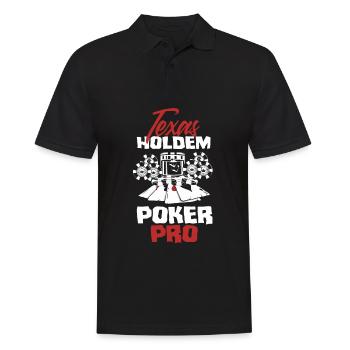Joueur de poker Joueur de poker Cadeau de poker - Polo Homme - noir - Devant - Kai (181cm)