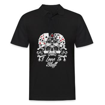 Joueur de poker Joueur de poker Cadeau de poker - Polo Homme - noir - Devant - Kai (181cm)