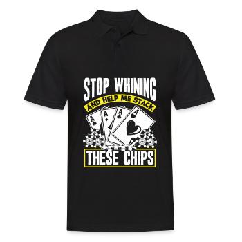 Joueur de poker Joueur de poker Cadeau de poker - Polo Homme - noir - Devant - Kai (181cm)