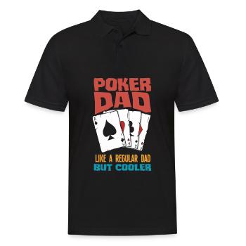 Joueur de poker Joueur de poker Cadeau de poker - Polo Homme - noir - Devant - Kai (181cm)
