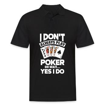 Joueur de poker Joueur de poker Cadeau de poker - Polo Homme - noir - Devant - Kai (181cm)