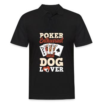 Joueur de poker Joueur de poker Cadeau de poker - Polo Homme - noir - Devant - Kai (181cm)