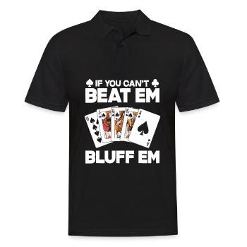 Joueur de poker Joueur de poker Cadeau de poker - Polo Homme - noir - Devant - Kai (181cm)