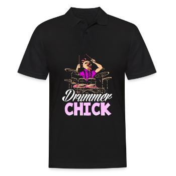 Drums Drummer Girl Gift - Polo Homme - noir - Devant - Kai (181cm)