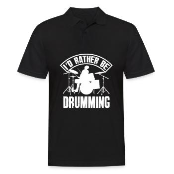 Schlagzeug Schlagzeuger Geschenk - Männer Poloshirt - Schwarz - Vorne - Kai (181cm)