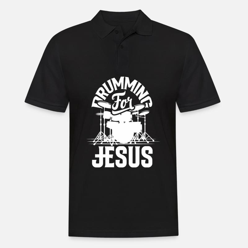Schlagzeug Schlagzeuger Geschenk - Männer Poloshirt - Schwarz