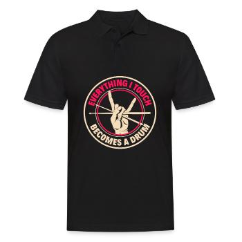 Drums Drummer Gift - Polo Homme - noir - Devant - Kai (181cm)