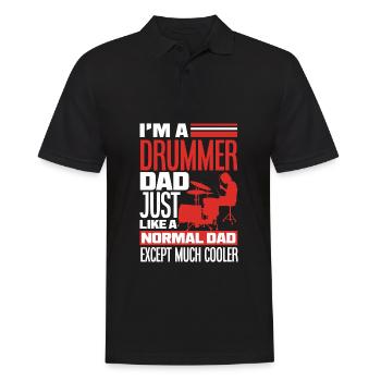 Drums Drummer Papa Gift - Polo Homme - noir - Devant - Kai (181cm)